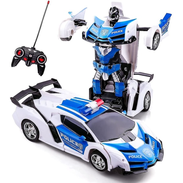 Förvandla bilar för 7-11 år gamla, förvandlande bilrobot Bästa födelsedagsjulklappar för barn Vit