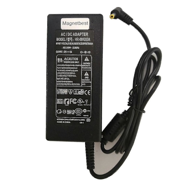 Nätadapter för Beats-pill XL OEM 12V 3A Laddare Dys404-120300W med EU/US AC-kabel - C