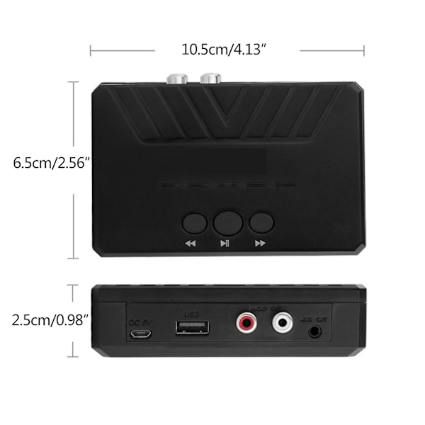 Kompakt Nfc trådlös styrenhet adapter 3,5 mm ljudsändare 10hz-20khz