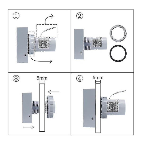 Mini elektronisk wattimmetermätare spänning ström effektdisplay frekvensmätare intelligent effektmon