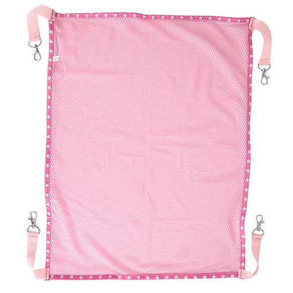 Multifunktionel, åndbar mesh-hængekøje til kæledyr med to sider til katte og hunde - bærbar, ideel til vinter og sommer (Pink, størrelse S)