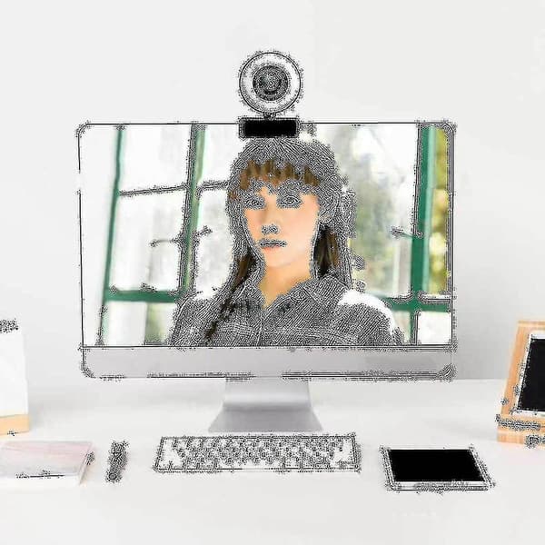 1080p webkamera med indbygget mikrofon til live video/online møde