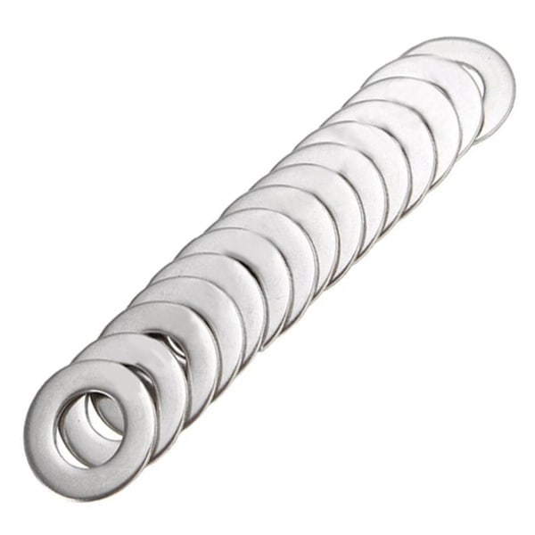 105 stk 304 flate rustfrie stålskiver M3 M4 M5 M6 M8 M10
