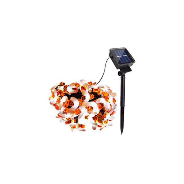 Julepynt 30led Solcellelysstreng Liten Bie Utendørs Lanternestreng Hage Lampe
