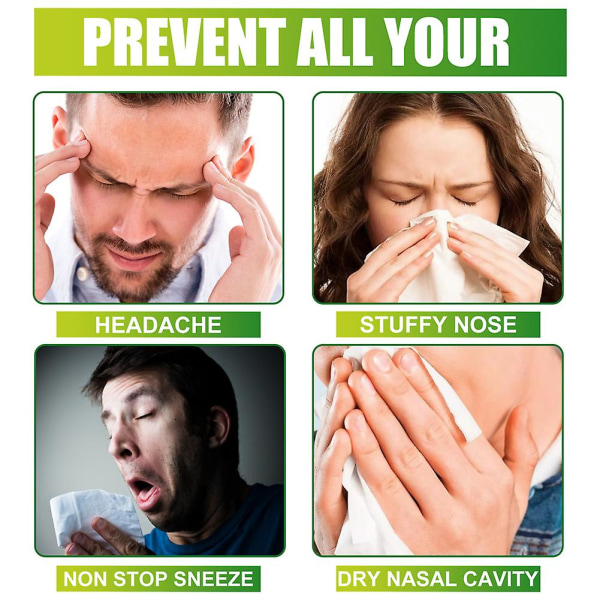 2x Rhinitis Nesespray Naturlig Rask Relief Nesespray Nysing Bihulebetennelse Snorkebehandling Nesepleiespray