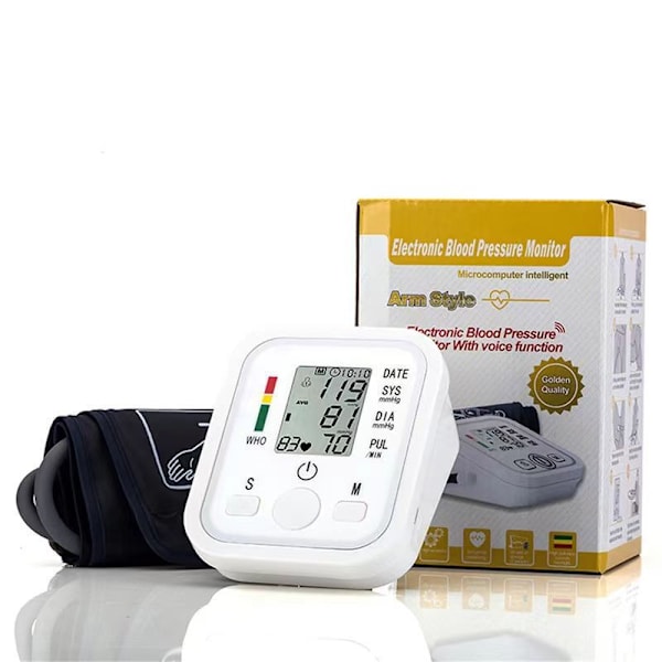Blodtrycksmätare Mätpanel Hem Intelligent Automatisk Röst Elektronisk Arm Handledstyp Sphygmomanometer Hög Kvalitet