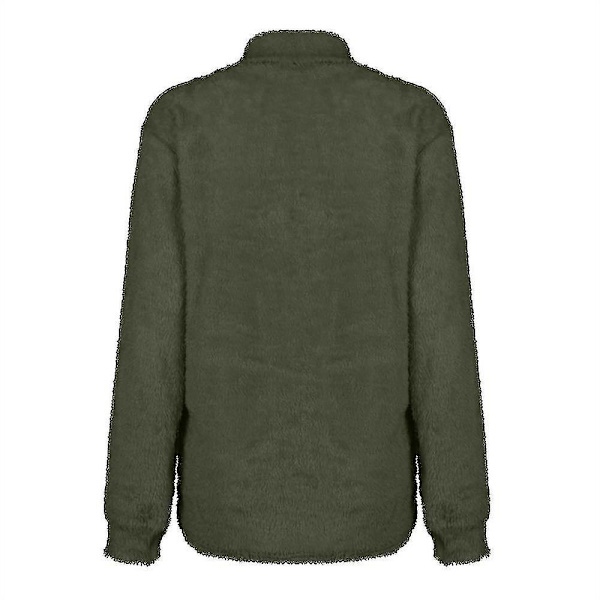 Hettegenser for kvinner med lang erme, ensfarget, strikket genser, pullover