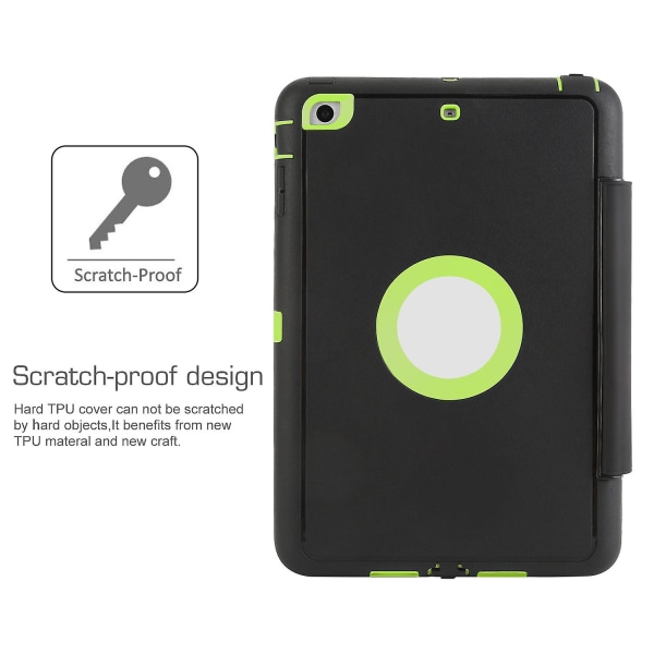 Heavy Duty Støtsikker Smart Cover Case Protector Stand For Ipad Mini 3 2 1 Grønn