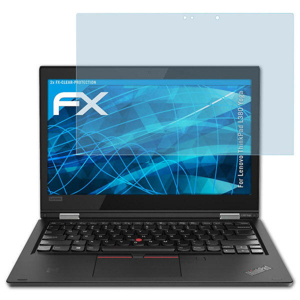 atFoliX 2x skjermbeskytter kompatibel med Lenovo ThinkPad L380 Yoga skjermbeskytter klar