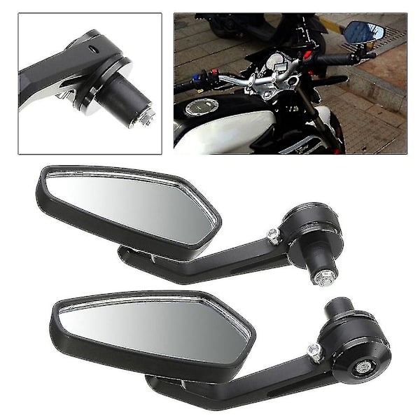 Nyt 2 stk. / Par Motorspejl Scooter E-cykel Bakspejl Electromile Bagside Konveks Spejl Carbon Fiber