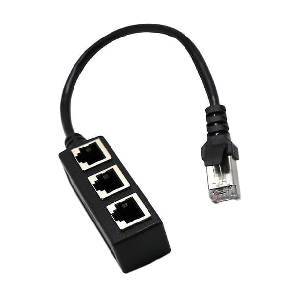 Lan Ethernet-kabelsplitter - Netværkshan til hunkabel Rj45-forlængeradapter