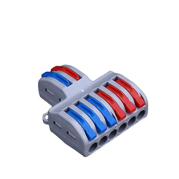 Kopplingsterminaler, spl-82 6 st Elektriska Kopplingar, hävstångs-mutter Trådkopplingar, kompakt (2 in 8 ut)