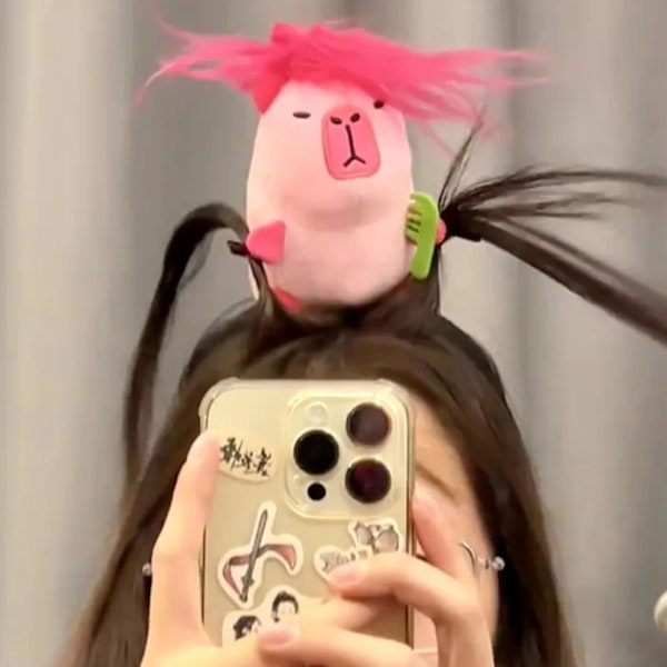 100% UUSI Capybara-pehmolelu Hiushanke Söpö Luova Fluffty Eläimet Kawaii Hiushanke pink