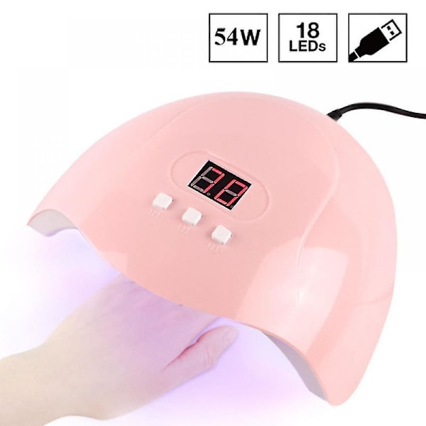 Nail Lamp 54w, Professional Led Nail Lamp Uv Light For Nails Fast Curing Nail Dryer Lamp Beads Gel Nail Light Gel Home Salon Nail Art Tools.(model B)