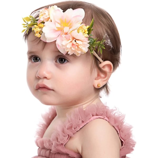 Baby Konstgjord blomma Dekorativt hårtillbehör Söt lantlig stil Barnhåraccessoarer Nödvändiga för fotostudio Bra elasticitet Många