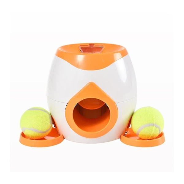Hundleksak Tennis Pet Ball Launcher Hundleksaker Tennismat Belöningsmaskin Kastmaskin Interaktiv matarleksak (färg:orange)