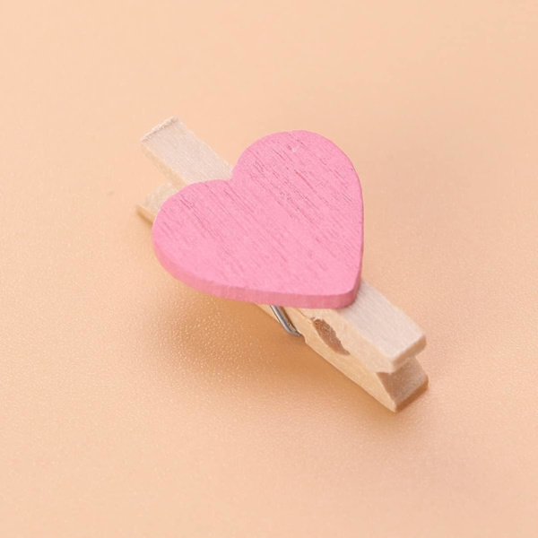 50 kappaletta puinen sydän mini pyykkipoika valokuva pidikkeet Scrapbooking taiteet ja käsityöt ripustaa valokuvia
