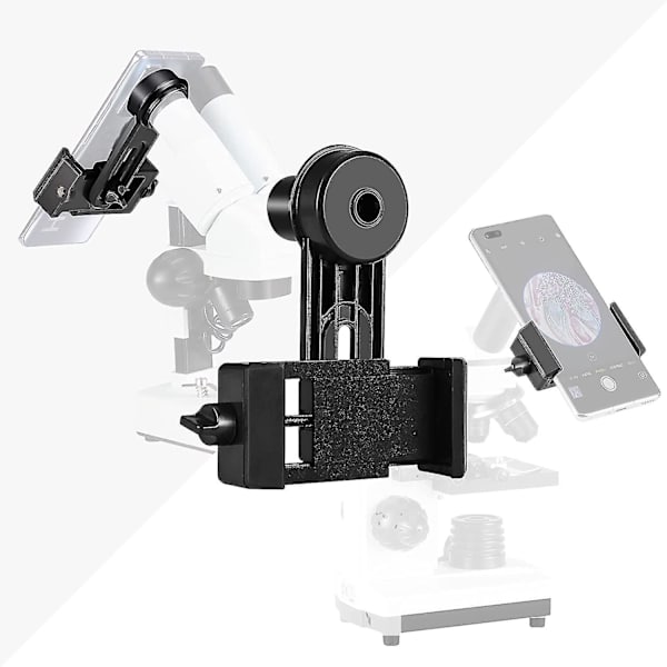 Musta perjantai Mikroskooppilinssi Matkapuhelinsovitin, Mikroskooppi Älypuhelinkamera Sovitin - Yhteensopiva Mikroskoopin Okulaaritorvi 23,2 mm, Sisäänrakennettu Wf 16x Mikro