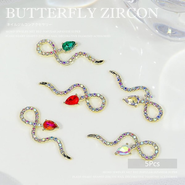 Alloy Bows Nail Art Rhinestones Crystal Gems För Nagel Dekor Ringar Örhängen Diy Style 2