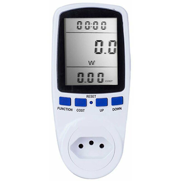 Msbd Digital Lcd Energimätare Wattmeter Strömövervakningsenhet El Kwh Strömningsmätare Analysator - Br Plug Spänningstestare Och Detektor