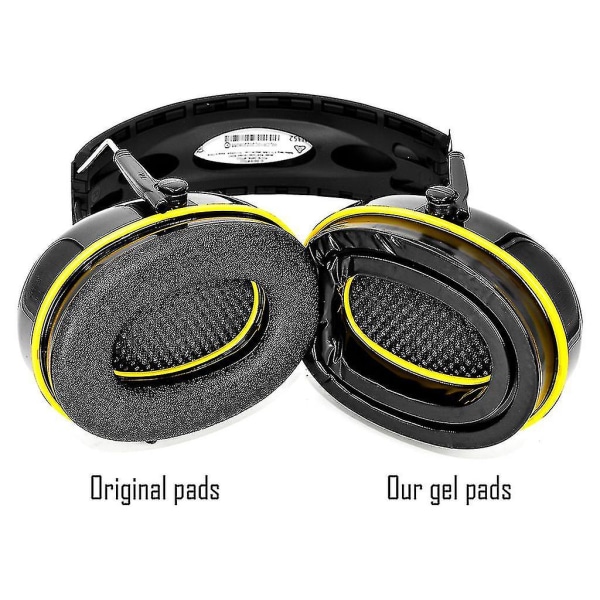 2 st Silikongel Öronkuddar Kudde Cover Headset Hörselkåpor Kompatibla Kompatibla Worktunes Hörselskydd