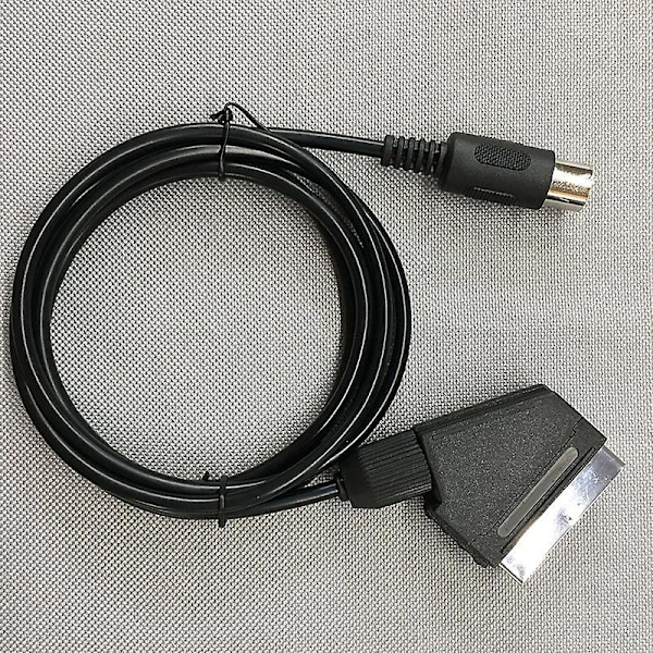 (2 st) 1,8 m/6 fot RGB Scart-kabel, AV-kabel ljud- och videokontakt, för MD1-spelkonsol