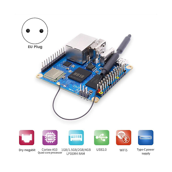 For Zero 3 kehityskortti 1,5gb paketti Ram H618 Wifi5+bt5.0 Gigabit Lan Android 12 Debian12
