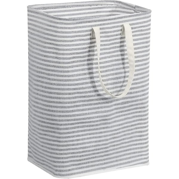 72l uafhængig vasketøjskurv Foldbar frakkekurv med bærbart forlængerhåndtag til tøjlegetøj, grå