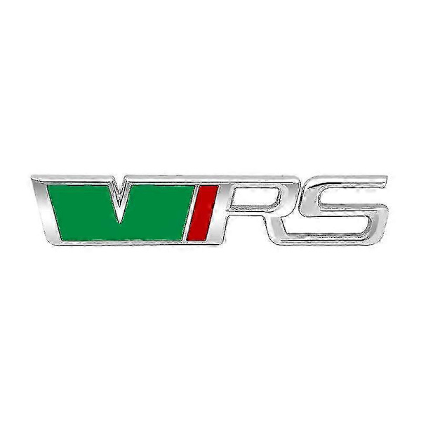 3D Metal VRS-logo Auton Etugrillin Embleemi Merkki Takaluukun Tarra Skodalle Octavia 3 2 A5 A7 Mk3 Mk2 Kodiaq Superb Fabia Tarvikkeet sticker green silver