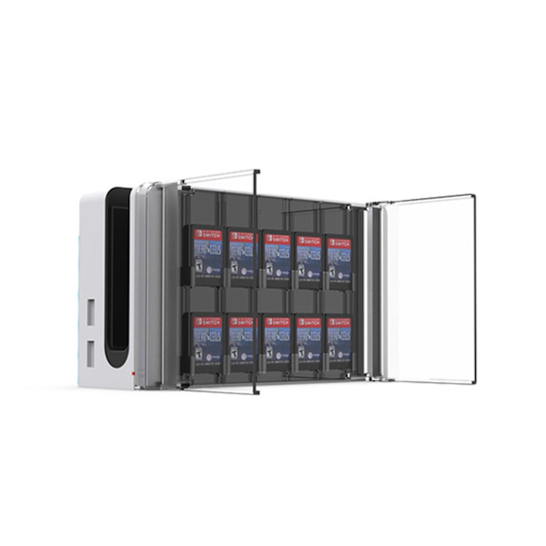 Spilkassette til etui til Switch Transparent Kassette Opbevaringsboks 10 Slots Kabinet