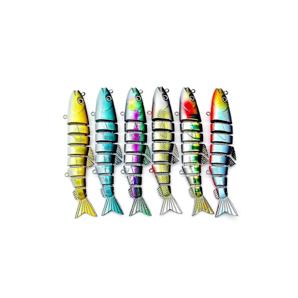 Flerfärgad Vacker 130mm Svart Liten Fiske Mjuk Bete 20.0g Multi-ledat Bete