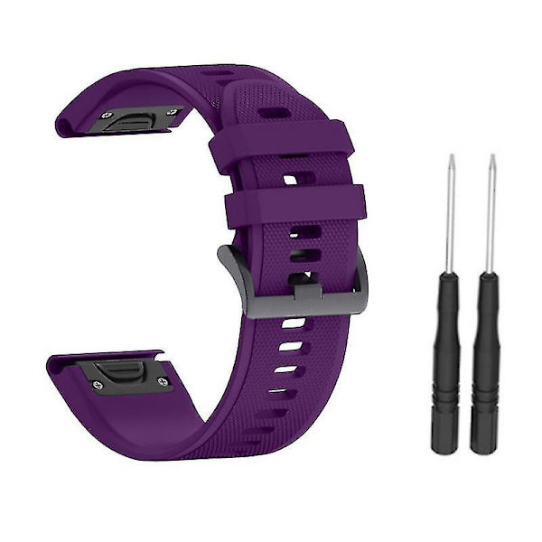 26 22 20mm armband för Garmin Fenix 5 5x Plus 3hr silikonband Fenix5 klocka snabbkoppling