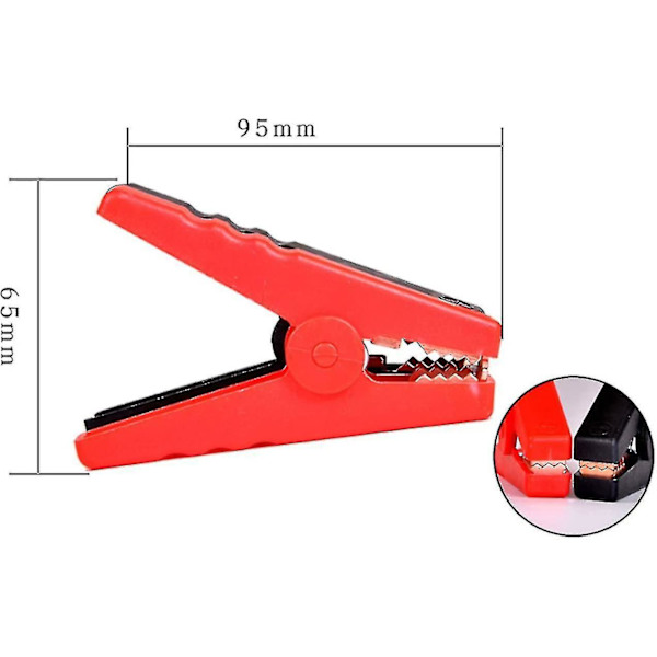 2 stk. 300A Batteri Alligator Klemmer Isolerede Kabel Booster Batteri Klemmer