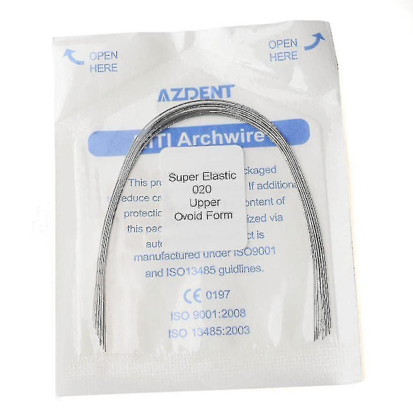 10 st Dental Orthodontics Arch Wire Super Elastic Niti Rund Ovoid Övre/Nedre Jikaix