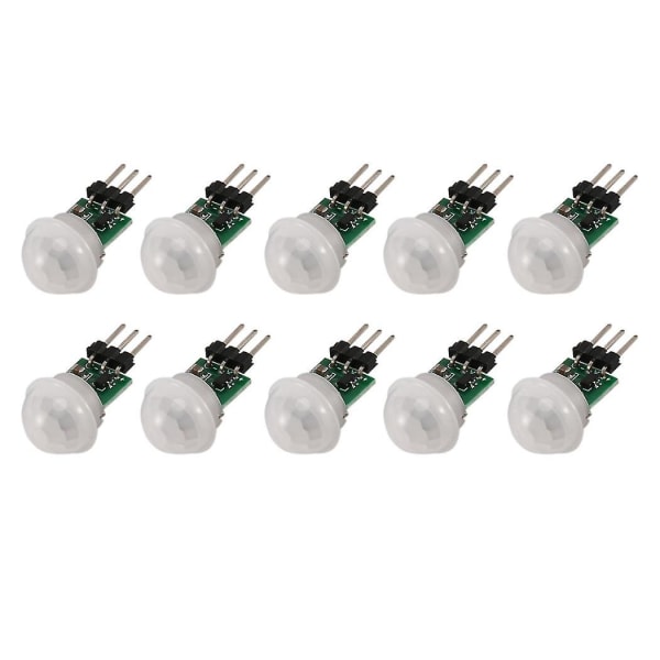 10 stk. Am312 Mini Human Sensor Modul Ir Pyroelektrisk Infrarød Pir Bevægelsessensor Detektor Moduler Dc