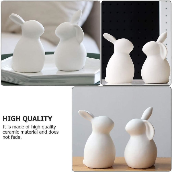 2 kpl Lapin Dcoratif En Cramique Artisanat Maison Arrangement Dcoratif Dcoration De Bu