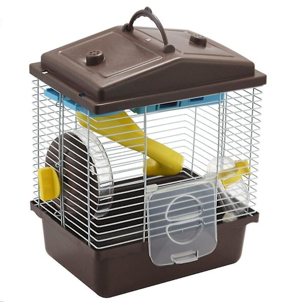 Bur til kæledyr Hamster Cottage med gennemsigtigt ovenlys Dobbeltlagshus til hamster Golden Hamster Pe