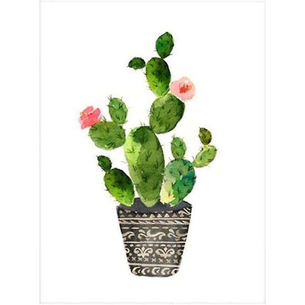 Ensiluokkainen kaktus ripustettava kuvamaalaus koristeellinen olohuonejuliste kehyksetön lahjakoko 30x40cm erittäin hyvä