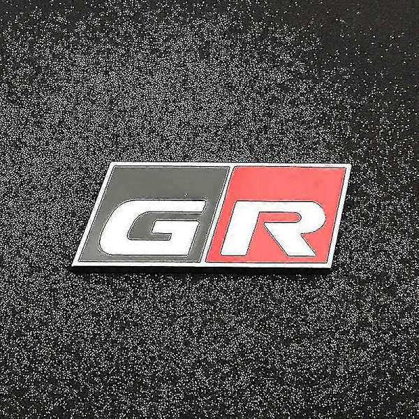 3D-metalli GR-logo auton etuosäleikän embleemi ja takaluukun tarra Toyota Yaris Ch R Rav4 Corolla Revo Hilux GR Sport -tarvikkeille gr matt silver
