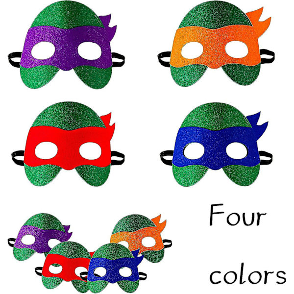 12 stk superheltmasker for barn, filt øyemasker, cosplaymasker, barnetema bursdagsfestutstyr