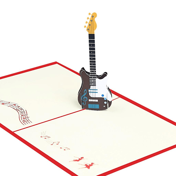 3D Fars dag instrument gitarr gratulationskort festmeddelandekort tillbehör