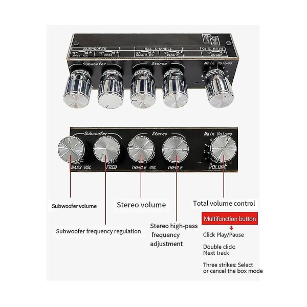 -tb22 5.1bluetooth Power Amplifier Board 50w kanalforstærkerkort med 100w subwoofer til lyd