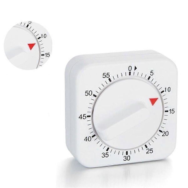 60 Minutters Køkken Timer Koke Ring Mekanisk Tæller Opvikle Alarmur