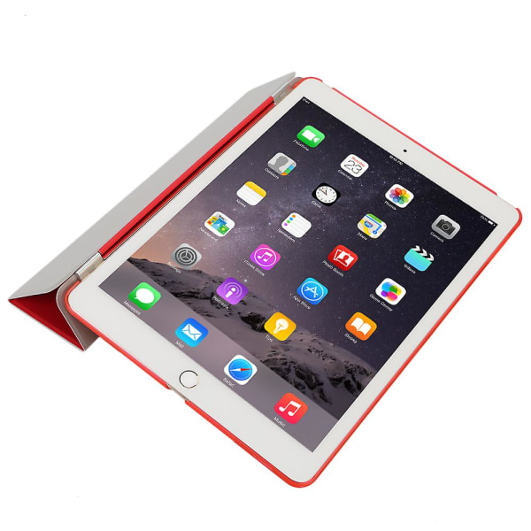 Ultra Slim Magnetic Smart Cover Case Beskyttende Shell Til Apple Ipad Air 2 Rød