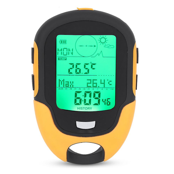 Multifunktionell bilhöjdmätare barometer termometer hygrometer kompass