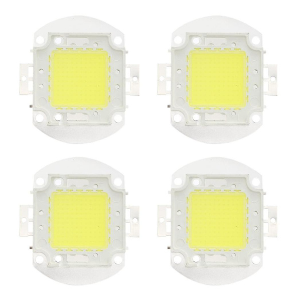 4x DC 32 - 34V 100W 7500 6500K Høy Effekt LED Strømindikator Lysbrikke - Hvit