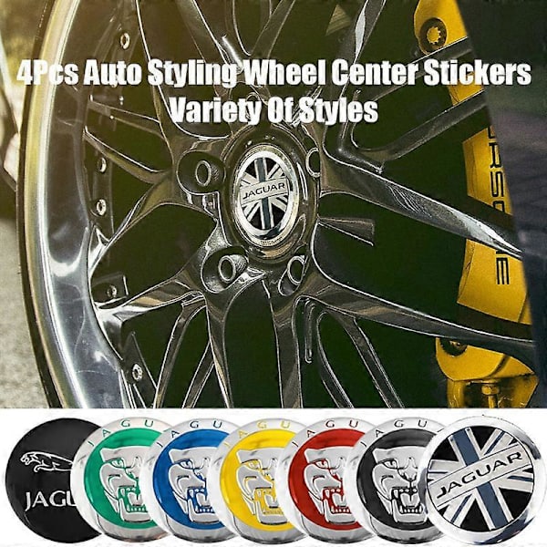 4 kpl Auton Muotoilun Vannekeskihattu Tarra 56mm Peite Auton Tarvikkeet Jaguar XF 250 X Type F Pace Xj X351 Xe S Type XKR british flag