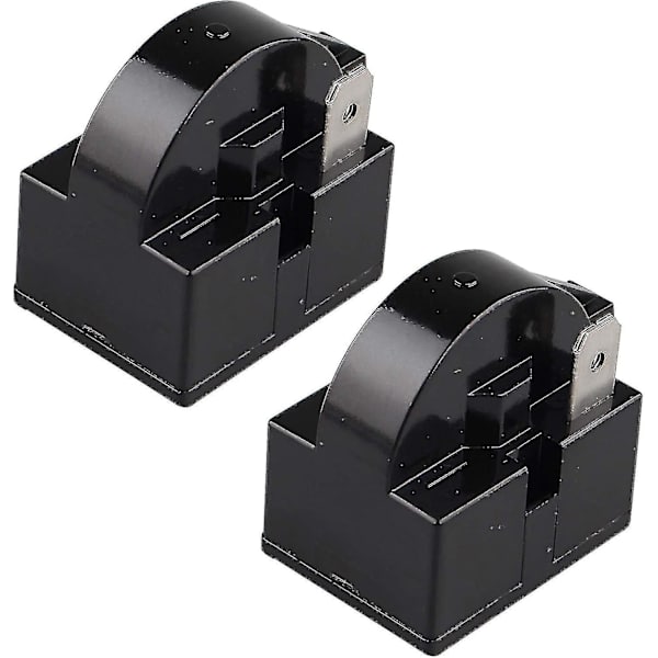 2 Pak Qp2-33 Ptc Starter Relæ 33 Ohm 220v Enkeltbenet Ptc Til Køleskab Fryser Kompressor Sort Qyroadwolf