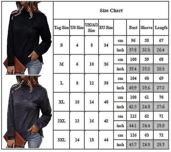 Hettegenser for kvinner med lang erme, ensfarget, strikket genser, pullover