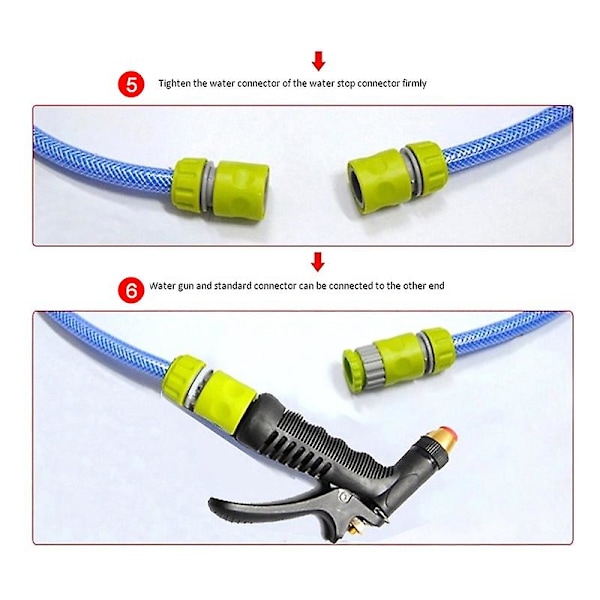 10 stk. Slange Havehane Vand Slange Rør 1/2 Tomme Stik Hurtigforbindelse Adapter Beslag Reparation Vand